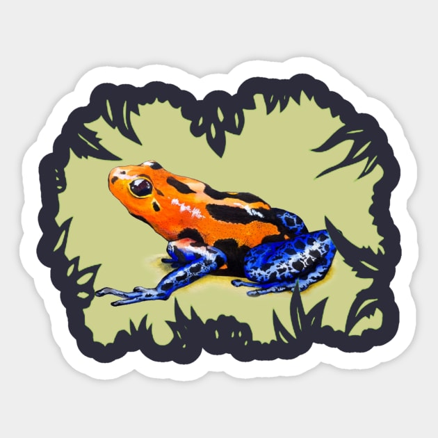 Poison Dart Frog Sticker by IndiasIllustrations